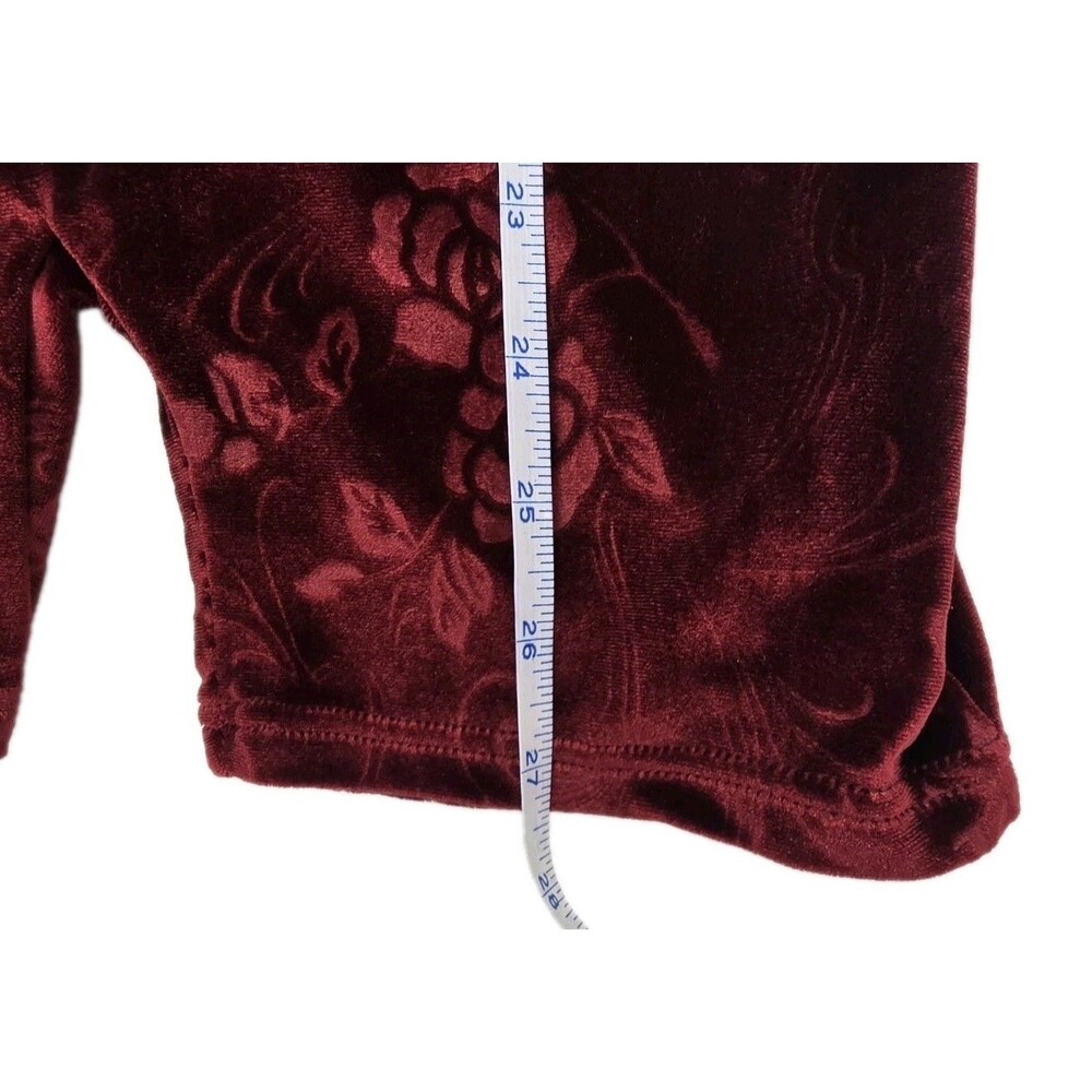 Body Wrappers VTG Embossed Rose Velvet Keyhole High Neck Biketard Preteen AXS AS - Picture 14 of 16